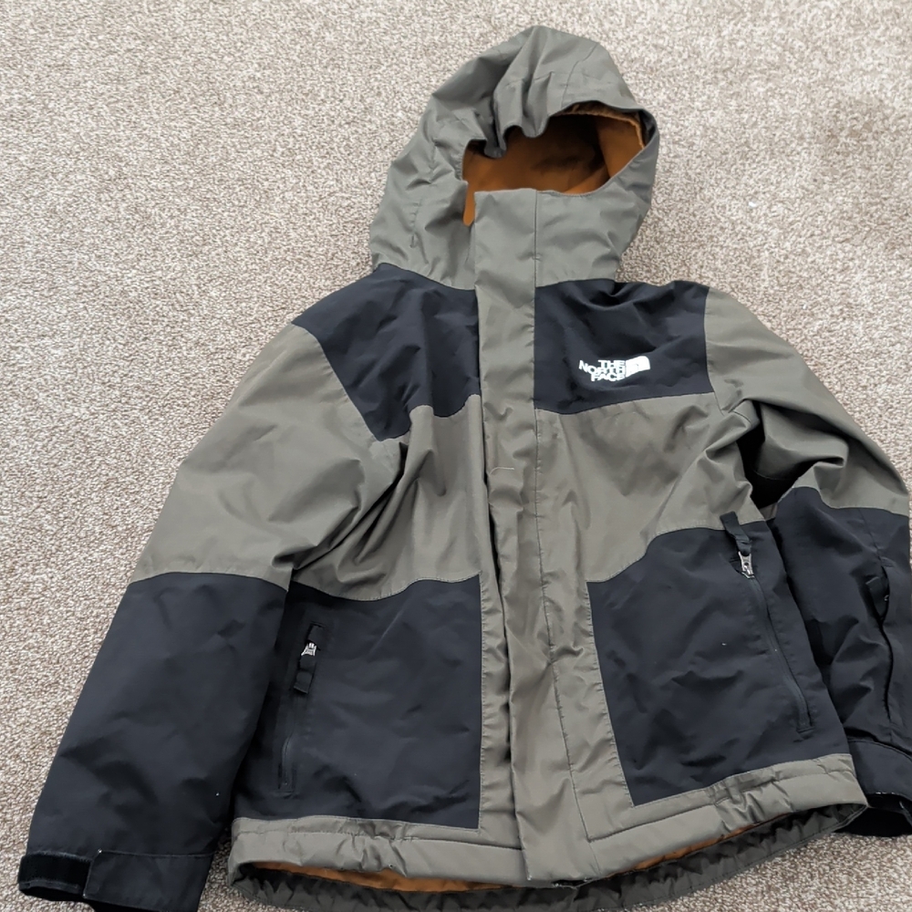 The North Face Kids' Olive and Black Puffer Jacket